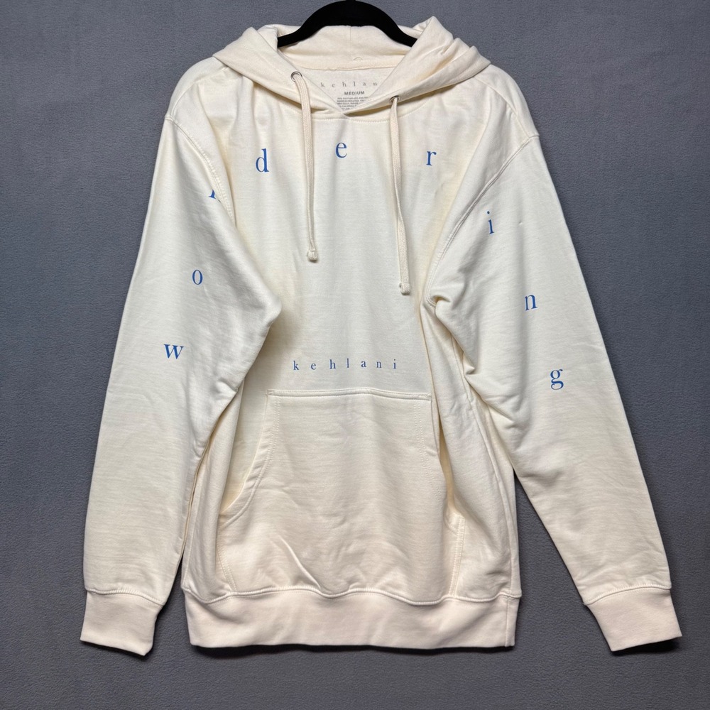 Kehlani Wondering Graphic Hoodie Blue Water Road Merch Medium Cream Blue R&B BWR